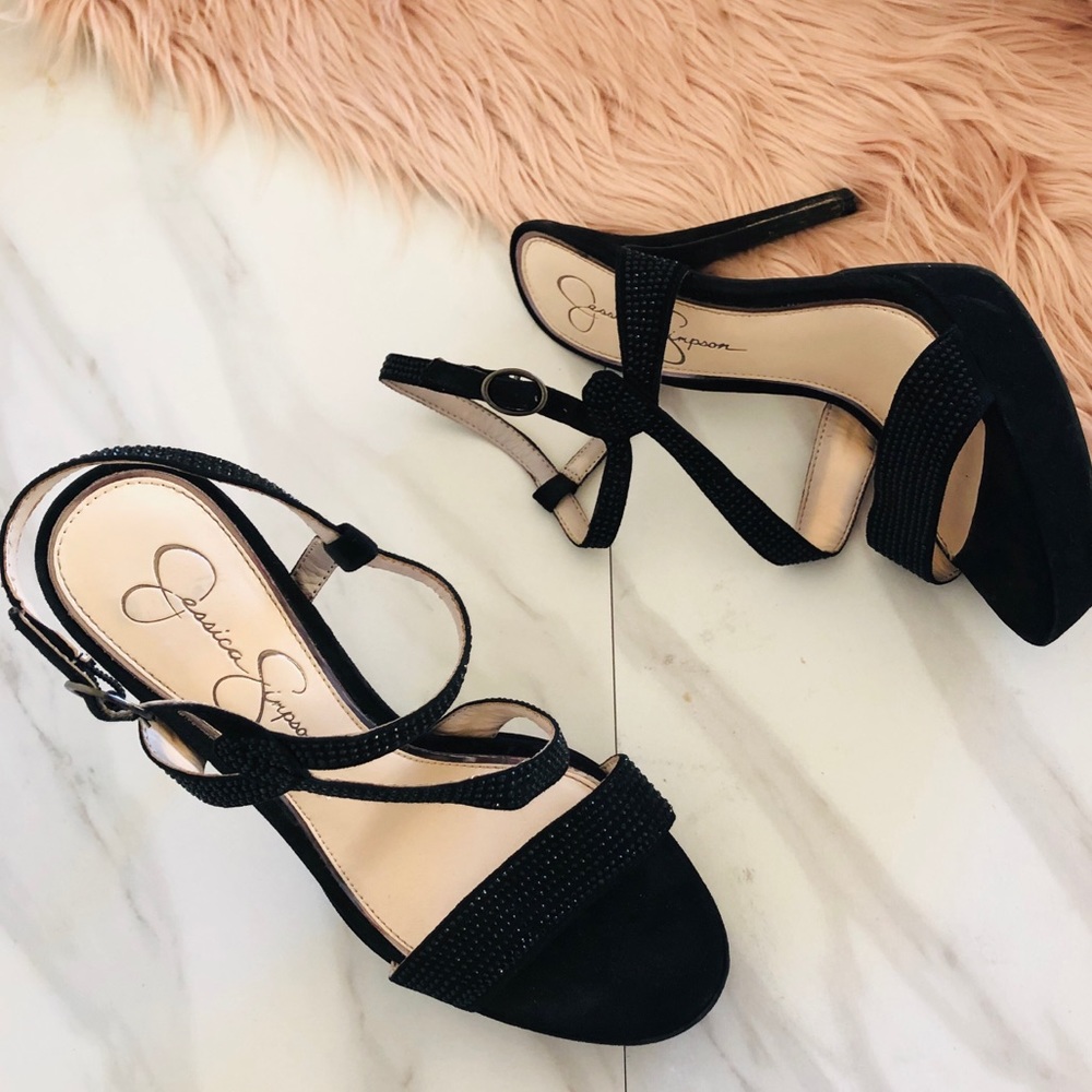 ❗️sale Jessica Simpson black heels sandals 8M